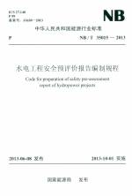 水電工程安全預評價報告編制規程 NB/T 